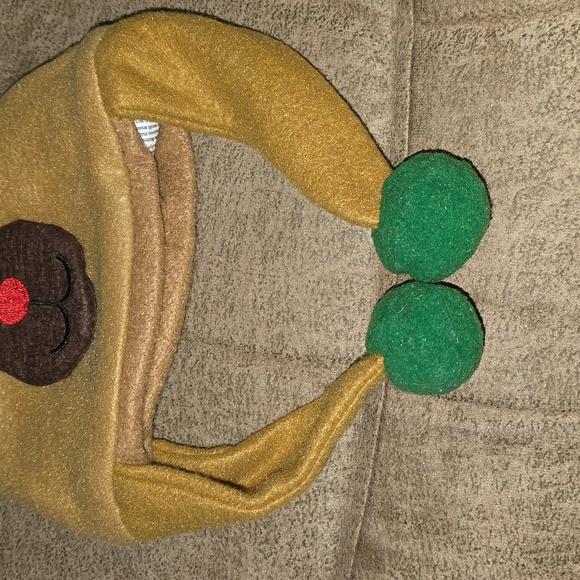 Reindeer Toddler Hat with Bells on Antlers - Picture 3 of 8